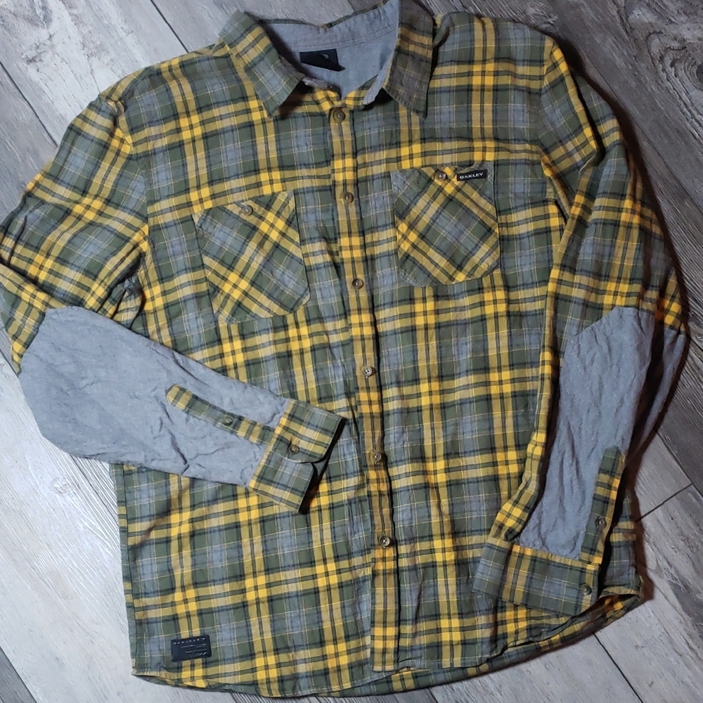Oakley | Green & Yellow Plaid Button-up Shirt Fall '14